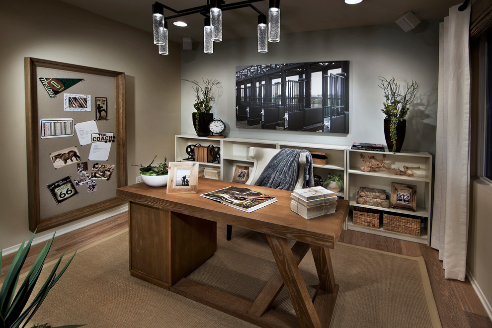 Inspiration for a transitional home office remodel in San Diego