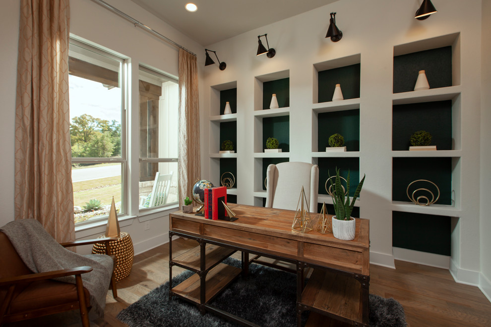 Example of a classic home office design in Austin