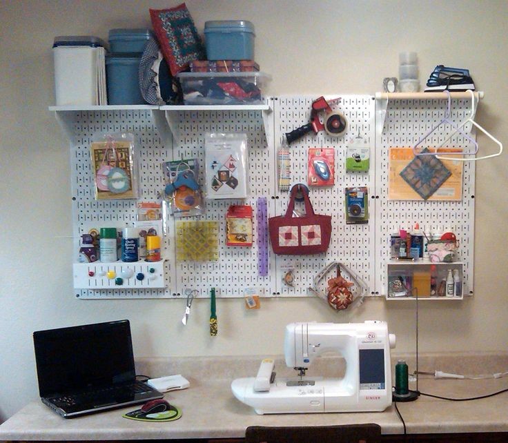 Craft DIY storage and organziation with Wall Control white metal