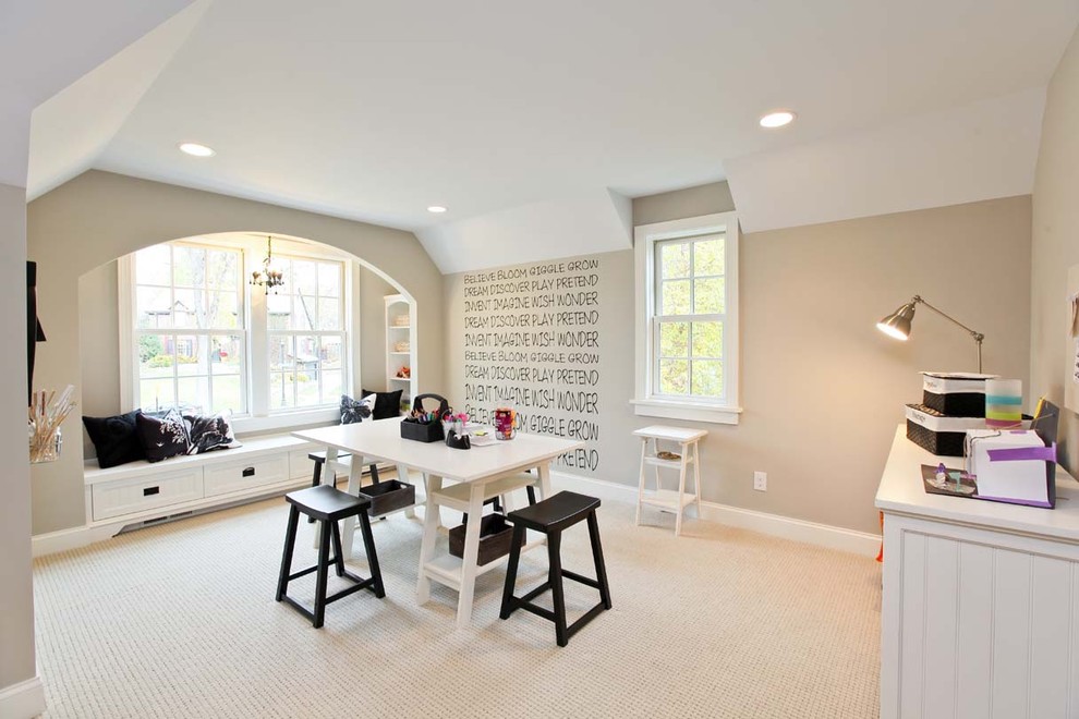 Example of a classic craft room design in Minneapolis
