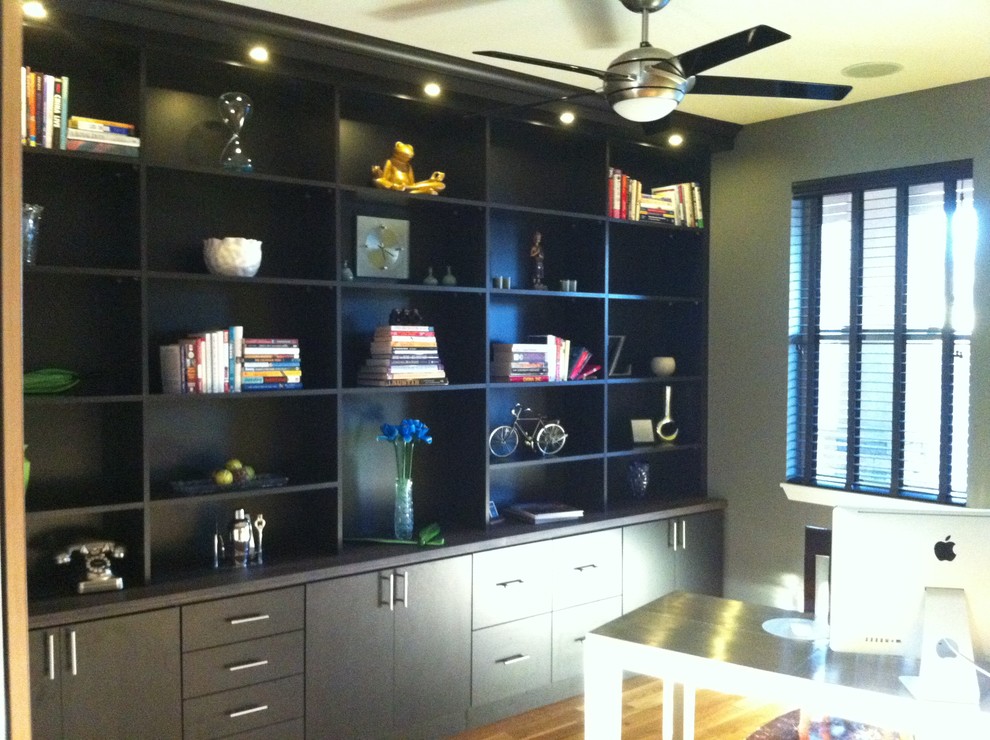 Custom Bookcase Contemporary Home Office Denver by California
