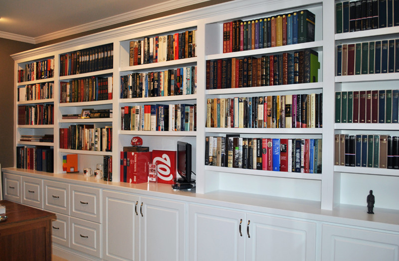 Custom Bookshelves in Northern Virginia Traditional Home Office