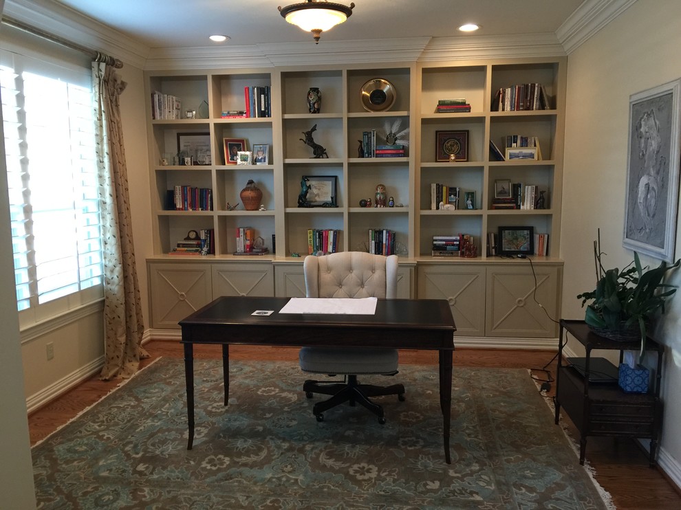 Custom Built in Units Transitional Home Office Birmingham by