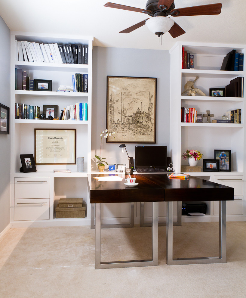 Inspiration for a contemporary home office remodel in Austin