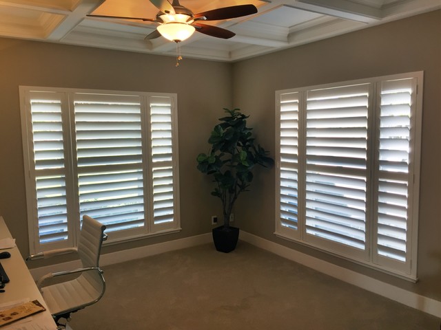 Custom Plantation Shutter Ideas Traditional Home Office   Custom Plantation Shutter Ideas California Window Fashions Img~7a91049607d3228f 4 5815 1 C8a7dd0 