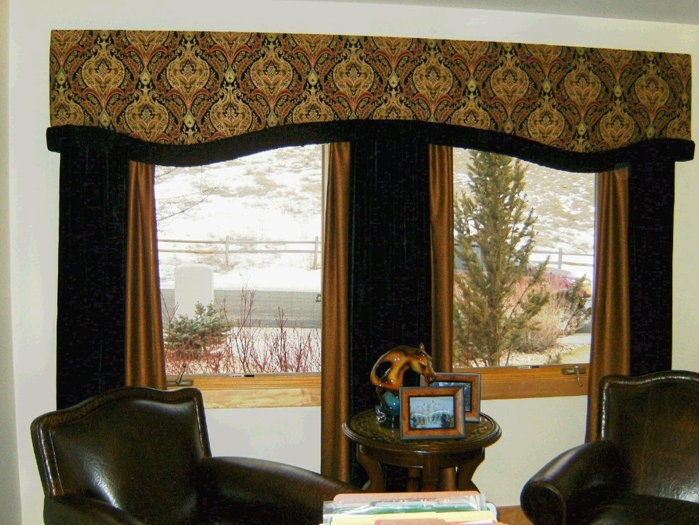 Custom Window Treatments and Bedding Traditional Home Office