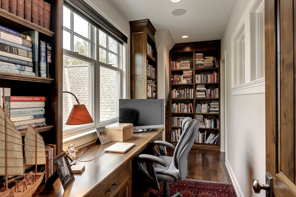 Elegant home office photo in Minneapolis