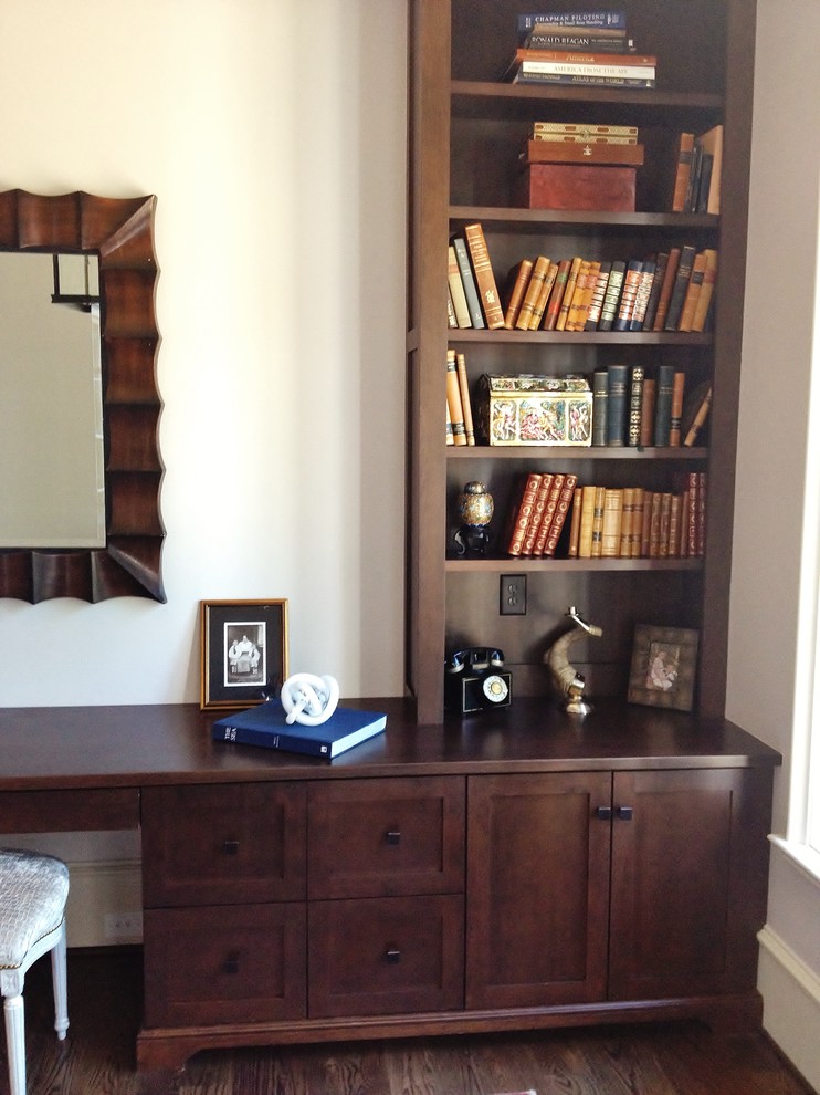This is an example of a contemporary home office in Charlotte.