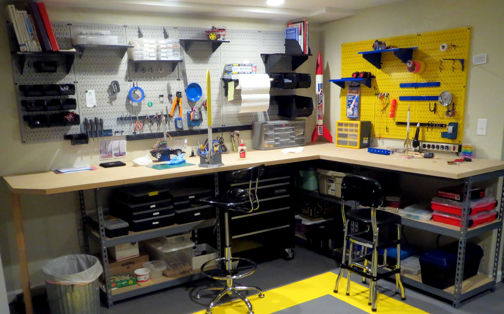 Craft & Hobby Sewing Room Organization - Wall Control Pegboard