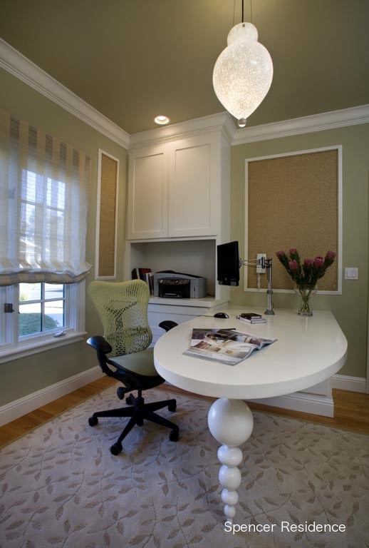 Example of a trendy home office design in San Francisco
