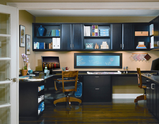 Dual Desk Home Office Space - Traditional - Home Office - Nashville - by  California Closets of Tennessee | Houzz