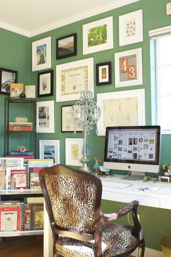 Inspiration for an eclectic home office remodel in San Francisco