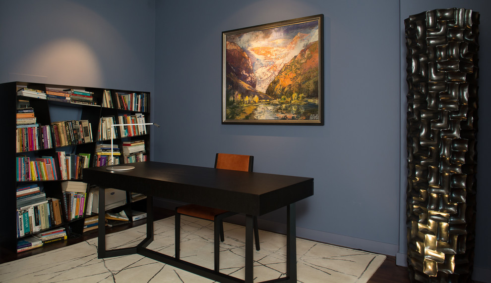 Home office - contemporary home office idea in Portland