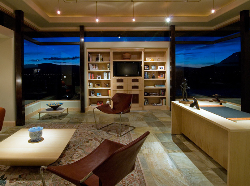 This is an example of a modern home office in Salt Lake City.