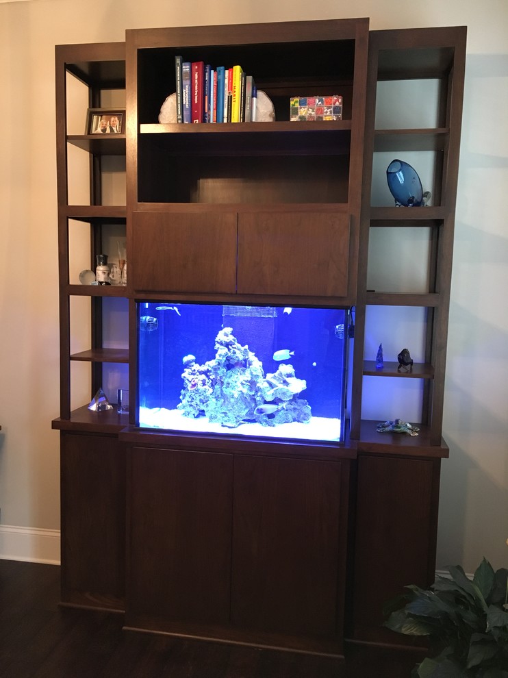 Fish Tank Home Office Atlanta by True Carpentry and