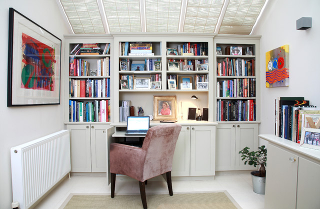 Fitted home office unit in London, UK - Traditional - Home Office ...