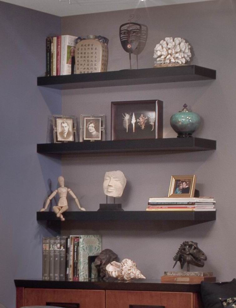 Floating shelves Contemporary Home Office Phoenix by Artful