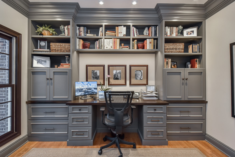 Fox Mill Addition and Renovations - Transitional - Home Office - Chicago - by Matthew James Carpentry & Design Inc. | Houzz