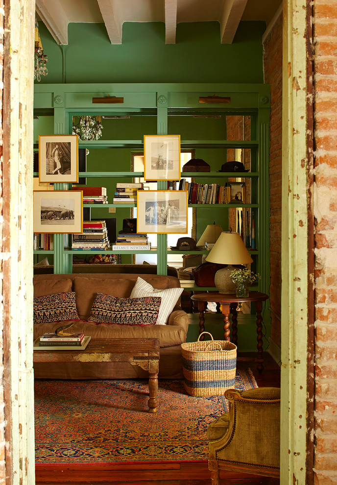 Example of an eclectic home office design in New Orleans