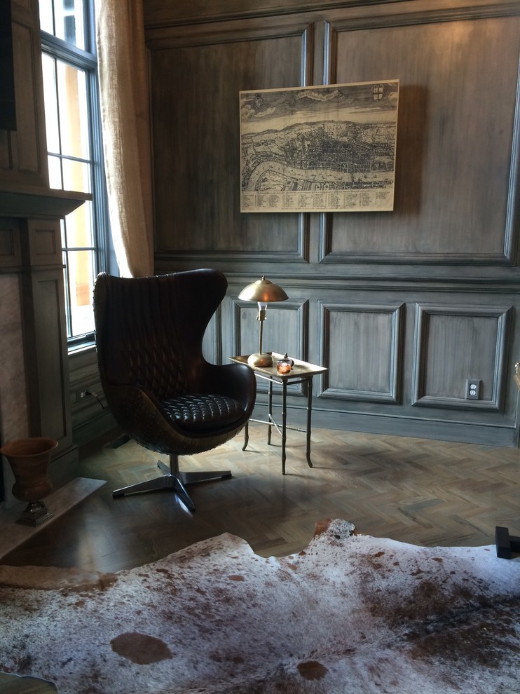 Home office - rustic home office idea in Cincinnati