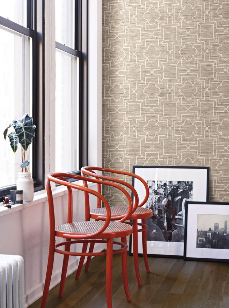 Geometric Wallpaper Modern Home Office Boston by Wallcoverings