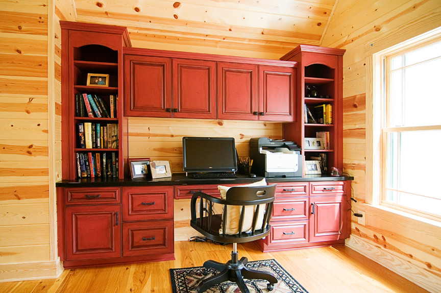 This is an example of a traditional home office in Other.