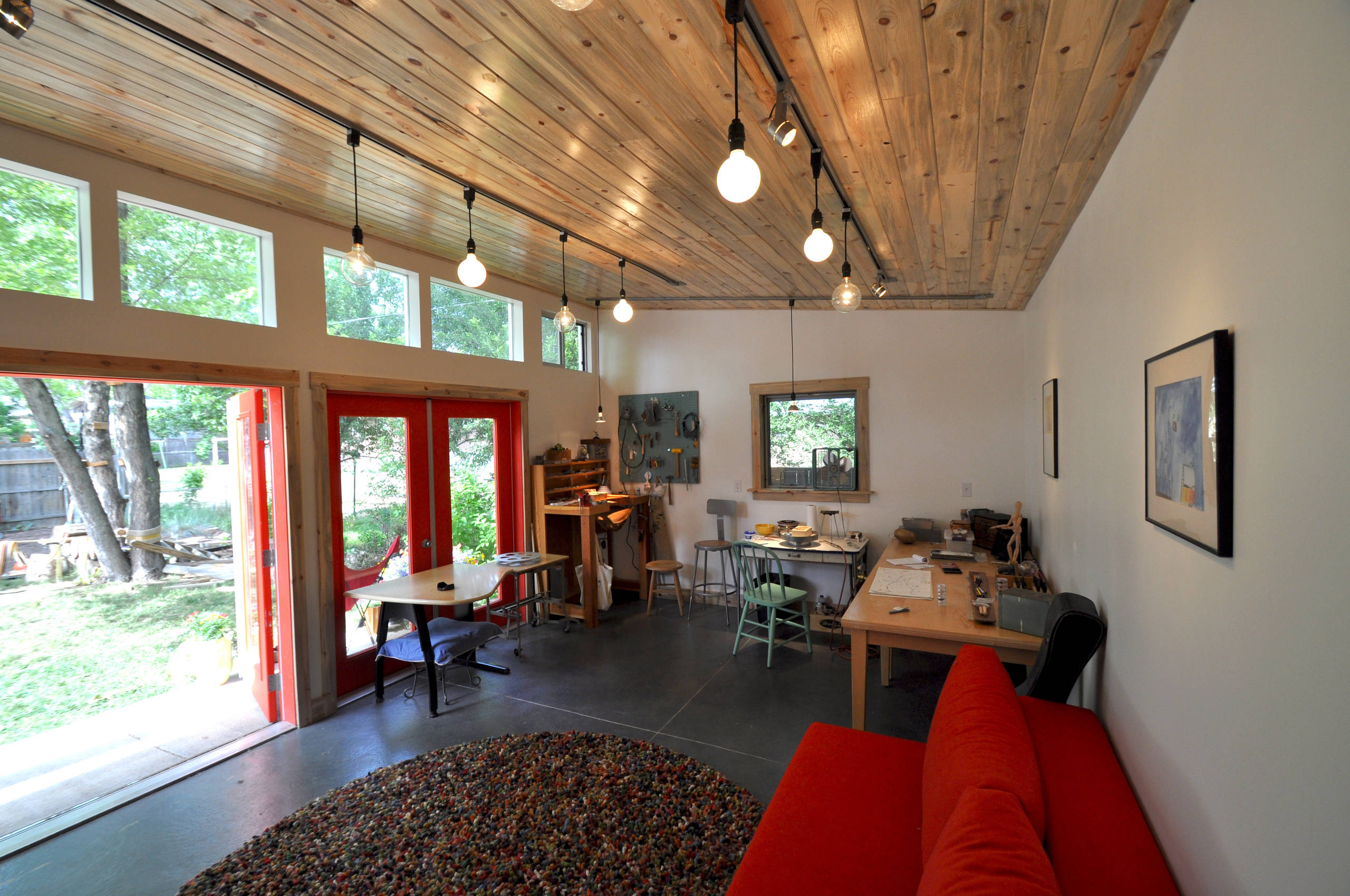 Guest and Art Studio with Garage: Studio Shed Lifestyle - Contemporary -  Home Office - Denver - by Studio Shed - Live Large. Build Small. | Houzz
