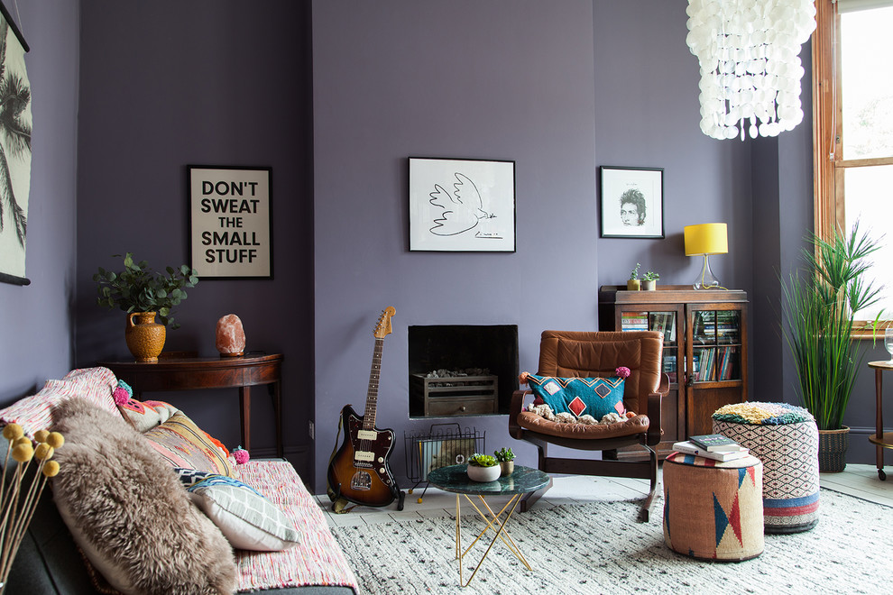 This is an example of a bohemian living room in London.