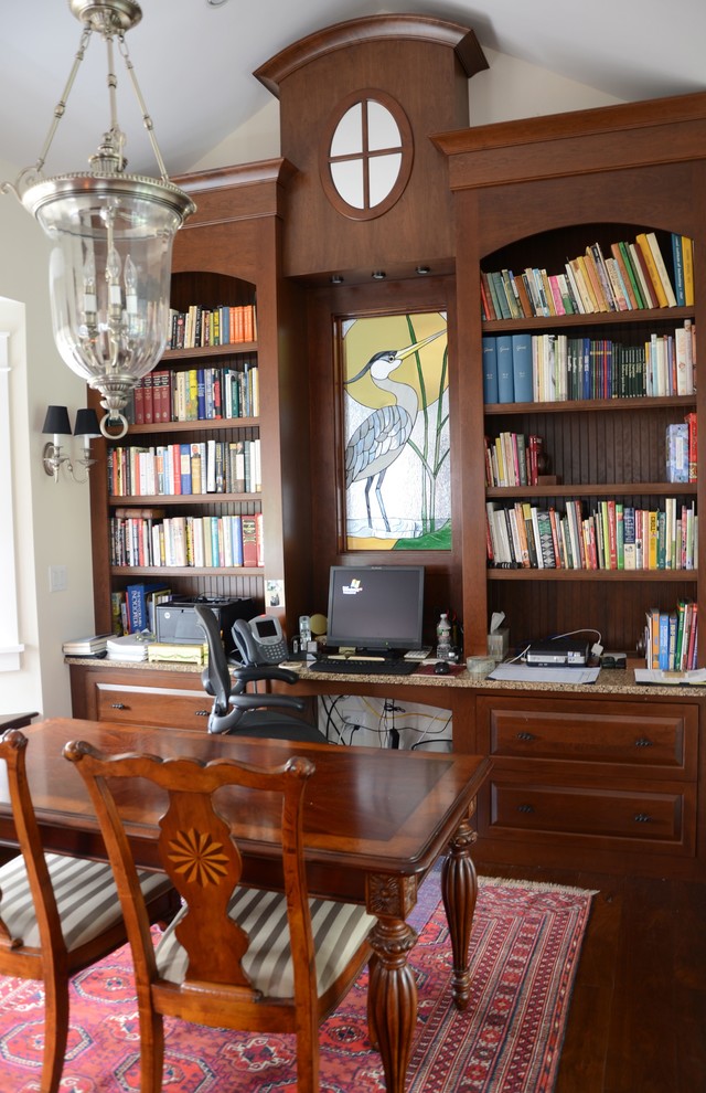 Inspiration for a timeless home office remodel in Other