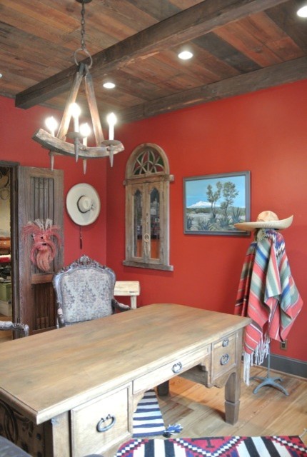 Inspiration for a southwestern home office remodel in Austin
