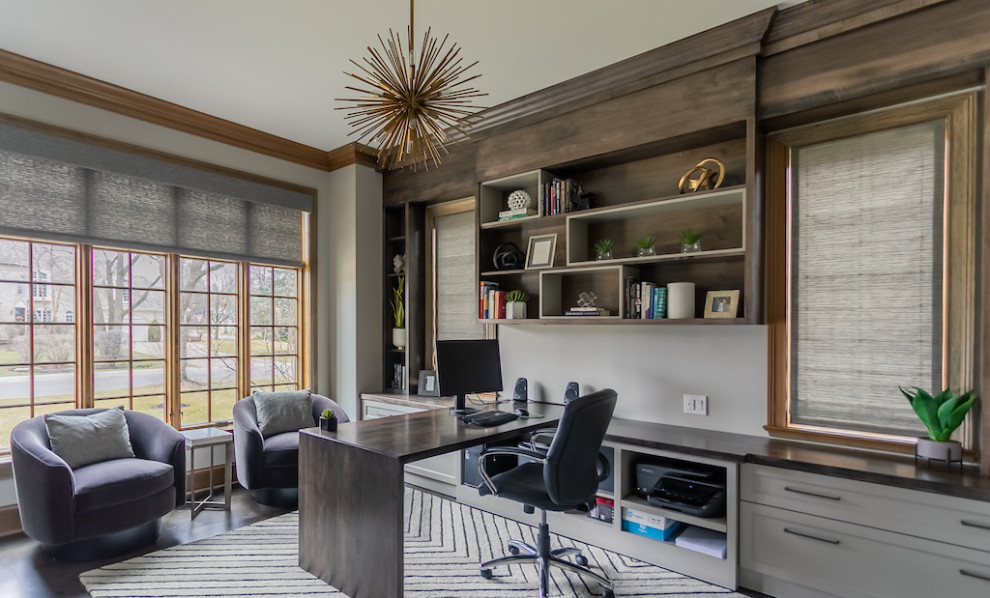 Hinsdale Transitional Foyer, Dining Room, Office, Family Room,