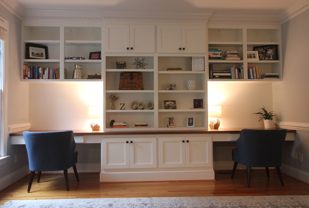 His & her office built-in - Traditional - Home Office - Raleigh - by ...