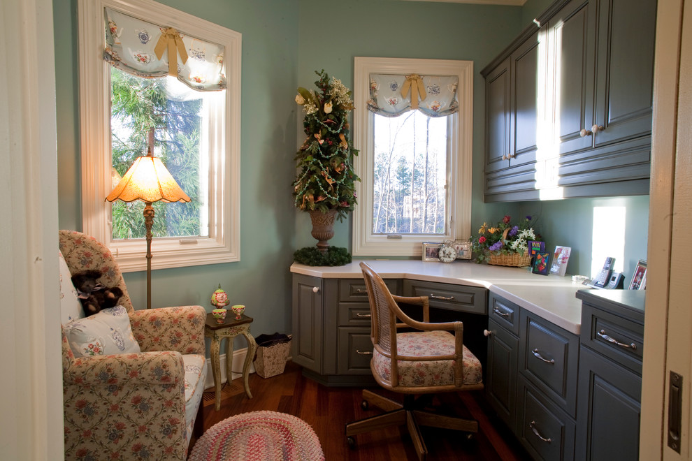 Example of a classic home office design in Charlotte