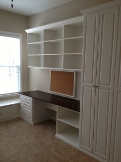 Design ideas for a classic home office in Charlotte.