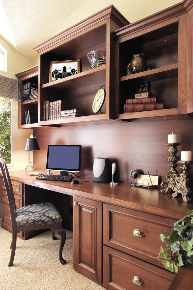 Elegant home office photo in Orange County