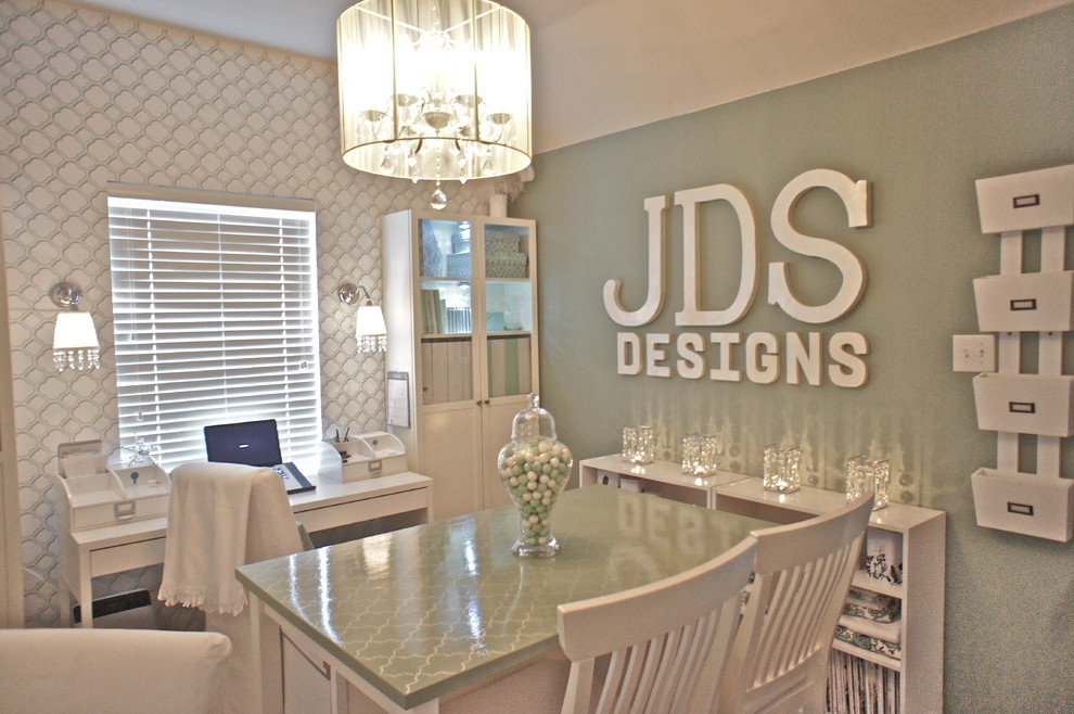 Elegant dining room photo in Dallas