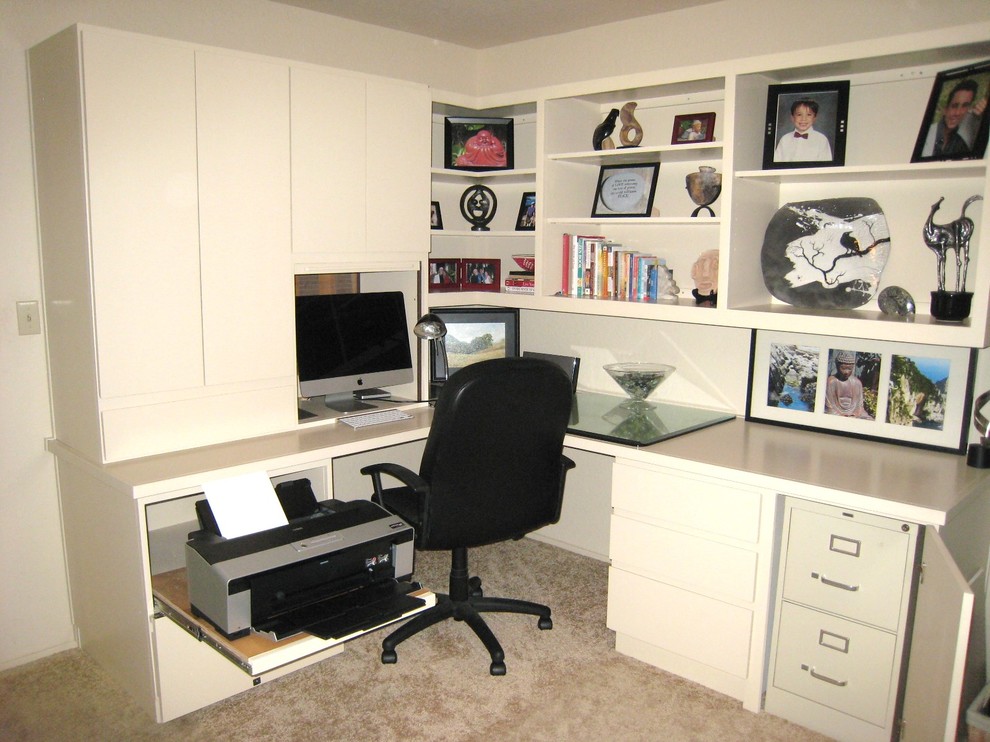 Home Office white Modern Home Office Sacramento by