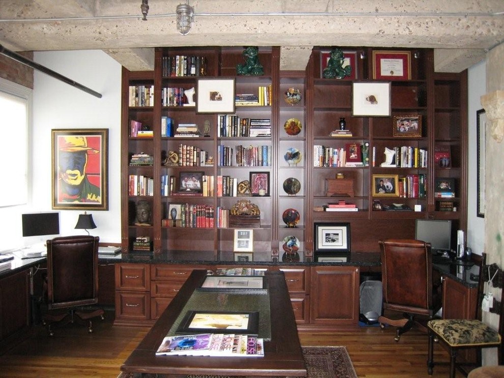 Bild på ett vintage arbetsrum