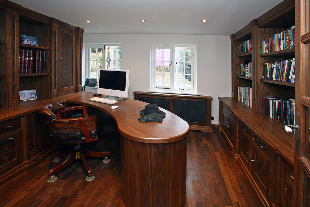 Design ideas for a classic home office in Oxfordshire.