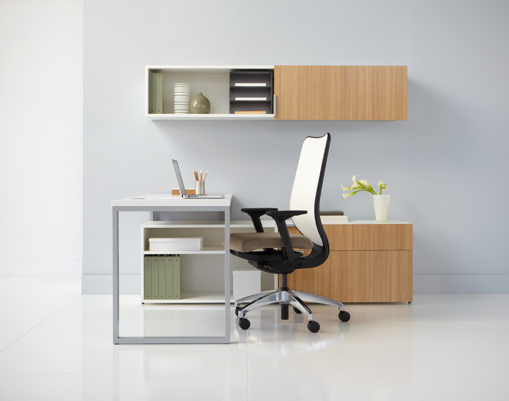 Example of a trendy home office design in Miami