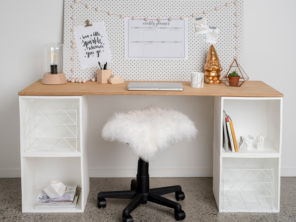 Inspiration for a scandi home office in Auckland.