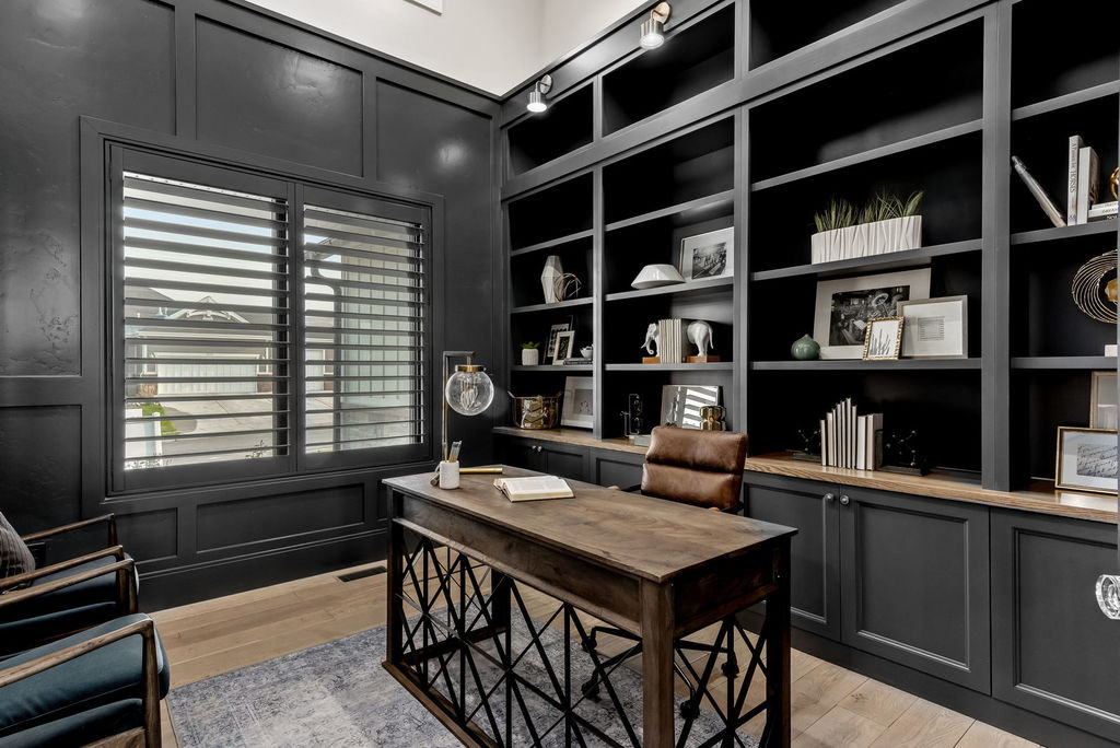 Dark Gray Built Ins Design Ideas