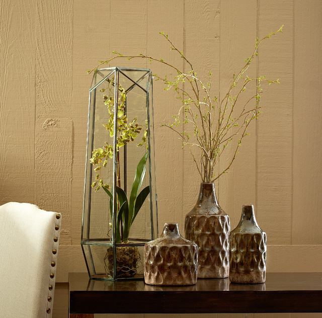 Industrial Garden Contemporary Home Office Dallas by Teters