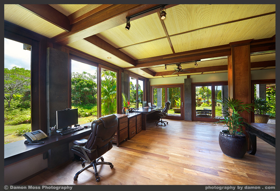 Kauai lake one Tropical Home Office Hawaii by Tropical