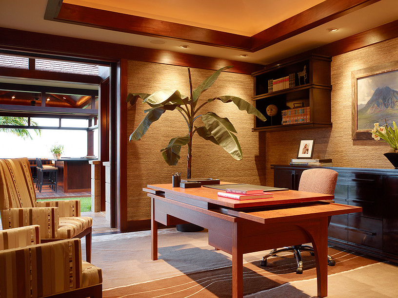 Home office - tropical home office idea in Hawaii