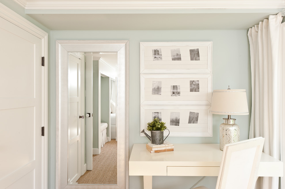 Inspiration for a coastal home office remodel in Orange County