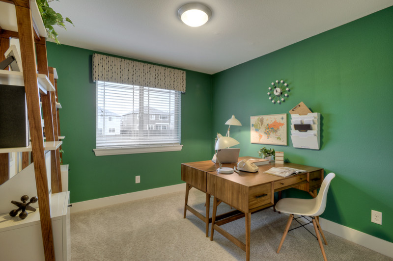 LaRose Home Office Midcentury Home Office Seattle by Sparks Interiors Houzz