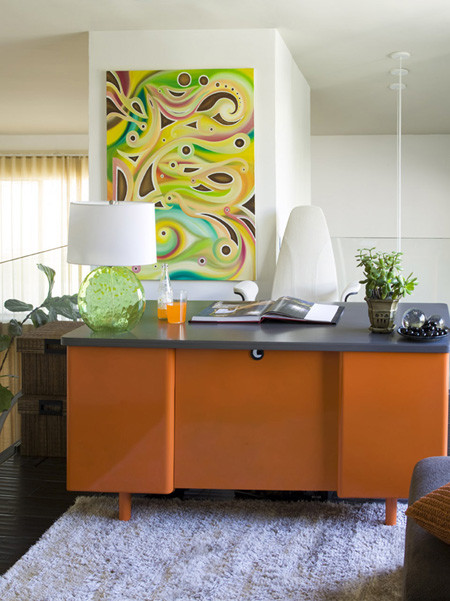 Inspiration for a contemporary home office remodel in Los Angeles