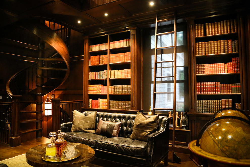 Libraries and Wine Cellars Traditional Home Office New York by