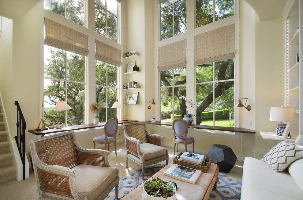 Inspiration for a classic home office in Austin.